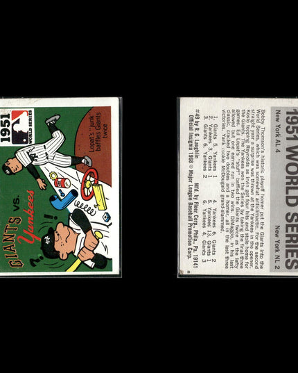 10-Card Lot Vintage 1971 Fleer Laughlin World Series | MLB Baseball Cards