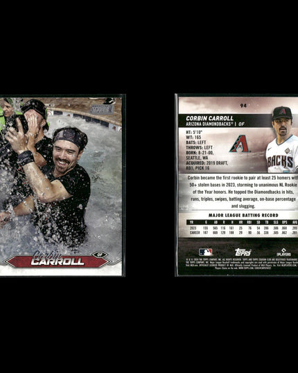 Corbin Carroll 6-Card Lot D-Backs Rookie Sensation All-Star