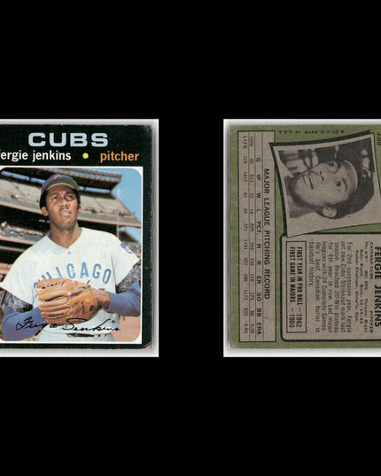19-Card Lot Vintage 1971 Topps Chicago Cubs | MLB Baseball Trading Cards Vintage