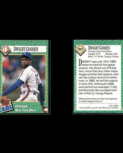 Dwight Gooden 11-Card Lot Mets 80s Star Cy Young Pitcher