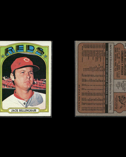 1972 Topps Cincinnati Reds Team Lot (9 Cards) Vintage Baseball MLB