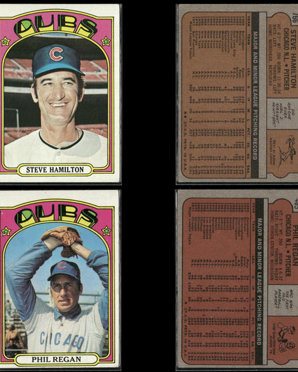 1972 Topps Chicago Cubs Team Lot (33 Cards) Vintage Baseball MLB
