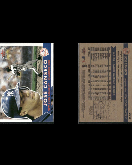 Jose Canseco 15-Card Lot Oakland A’s Bash Brother MVP Power Bat