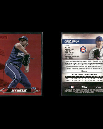 2024 Topps Stadium Club Red Parallel Cards Lot (12) MLB Inserts RCs