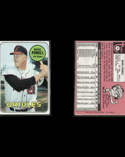 12-Card Lot Vintage 1969 Topps Baseball | MLB Baseball Trading Cards • Poor MLB