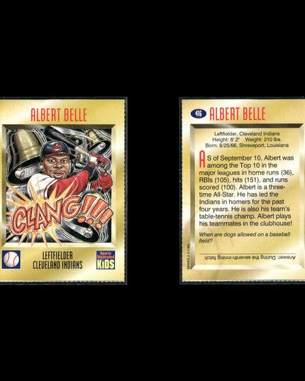 Albert Belle 10-Card Lot Cleveland Indians “Joey Belle” Power Bat