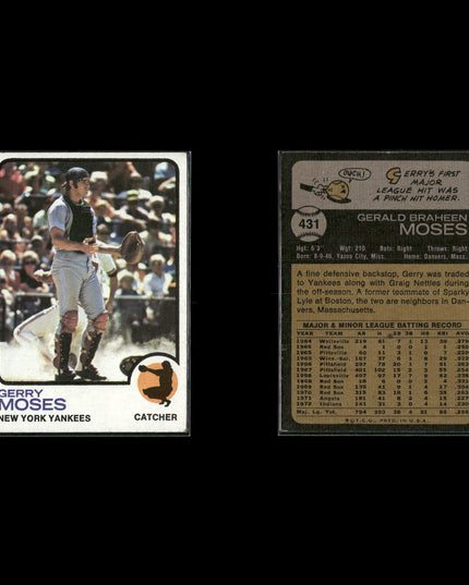 7-Card Lot Vintage 1973 Topps New York Yankees | MLB Baseball Trading Cards Topps