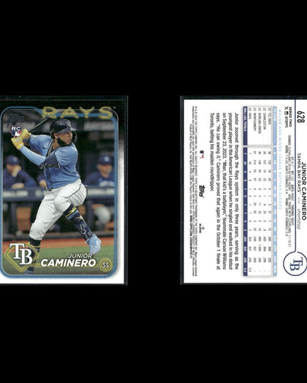 Junior Caminero 12-Card Lot Tampa Bay Rays Top Prospect