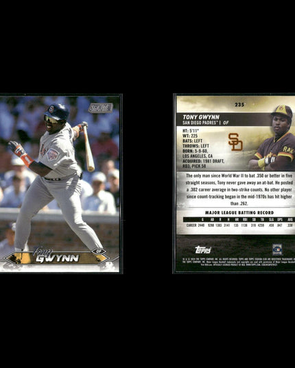 Tony Gwynn 12-Card Lot San Diego Padres “Mr. Padre” HOF