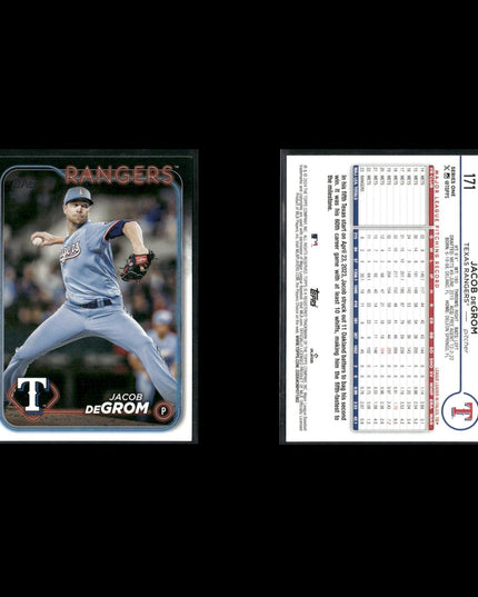 Jacob deGrom 10-Card Lot NY Mets 2x Cy Young Ace “deGOAT”