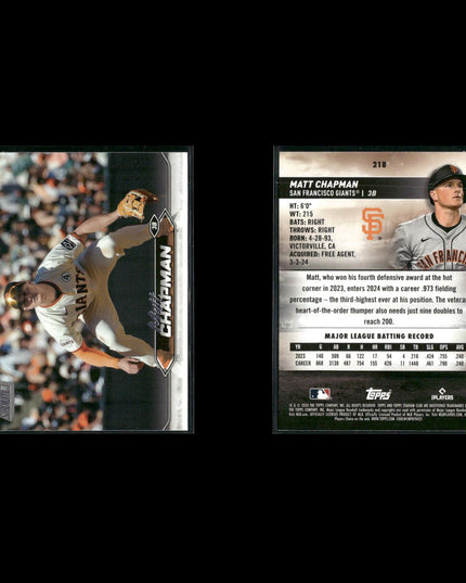 Matt Chapman 8-Card Lot Toronto Blue Jays Gold Glove 3B