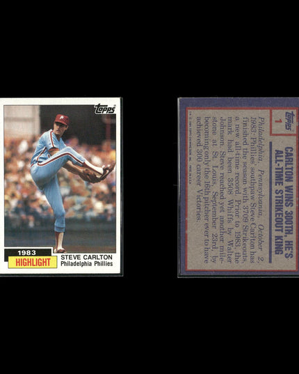 Steve Carlton 10-Card Lot Phillies HOF Lefty 4x Cy Young