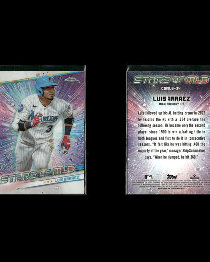 Luis Arraez 12-Card Lot Miami Marlins “La Regadera” Batting Champ