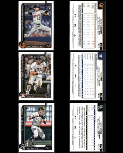 2025 Topps Rookie Cards Lot (60) MLB Baseball RC Stars + Prospects Set