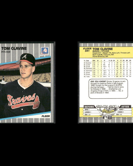 Tom Glavine 10-Card Lot Atlanta Braves HOF Cy Young LHP
