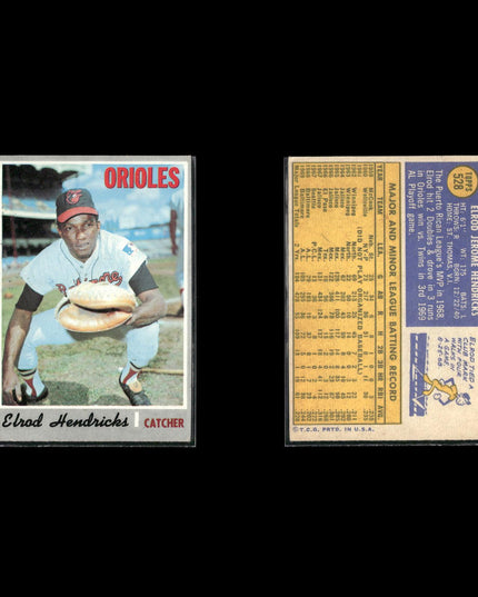 8-Card Lot Vintage 1970 Topps Baltimore Orioles | MLB Baseball Trading Cards
