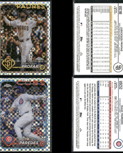 2024 Topps Chrome Update X-Fractor Lot – 26 Cards – MLB Rookies & Vets