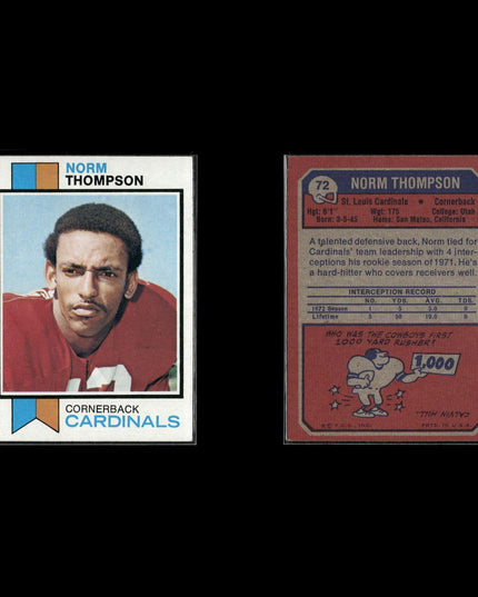 1973 Topps Football Lot (18 Cards) Vintage NFL Trading Cards