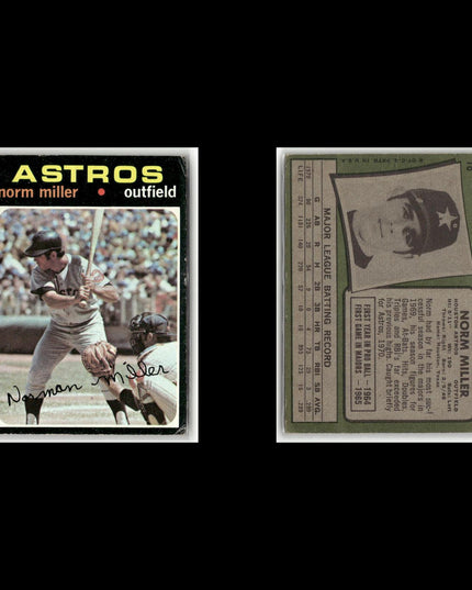 20-Card Lot Vintage 1971 Topps Houston Astros | MLB Baseball Trading Cards Topps