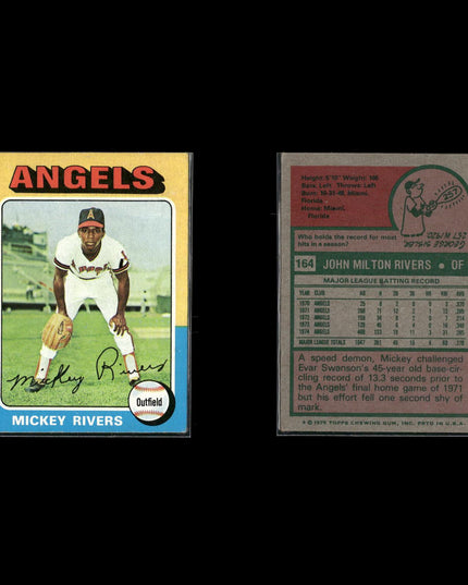 9-Card Lot Vintage 1975 Topps California Angels | MLB Baseball Trading Cards