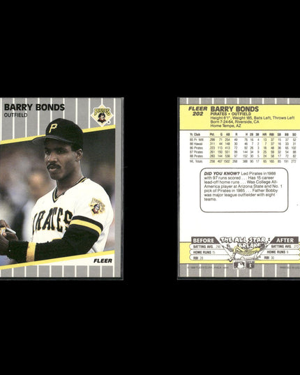 Barry Bonds 18-Card Lot SF Giants HR King 7x MVP Power Hitter