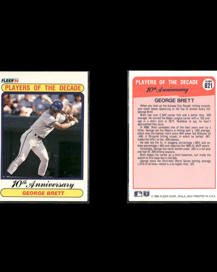 George Brett 10-Card Lot KC Royals HOF 3B 1980 MVP Legend