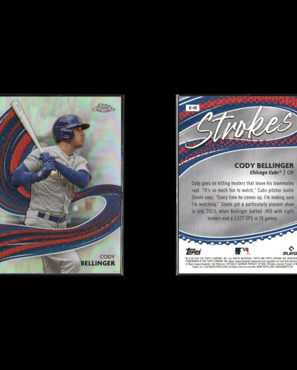 2024 Topps Chrome Strokes Insert Cards Lot (7) MLB Series Inserts