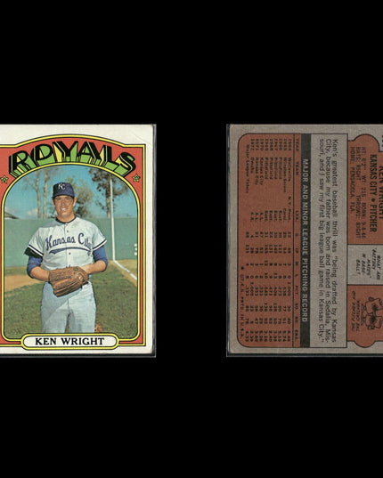 1972 Topps Kansas City Royals Team Lot (8 Cards) Vintage Baseball MLB
