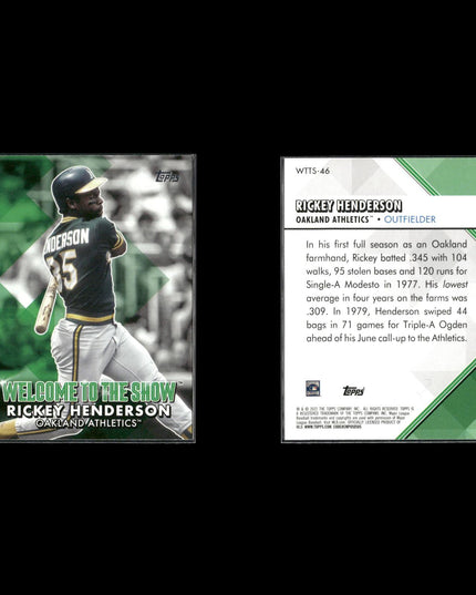 Rickey Henderson 12-Card Lot Oakland A’s HOF SB King