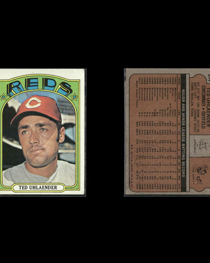 1972 Topps Cincinnati Reds Team Lot (9 Cards) Vintage Baseball MLB