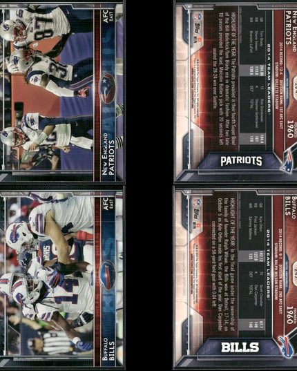 2015 Topps Football Team Set Lot (33 Cards) NFL Trading Cards