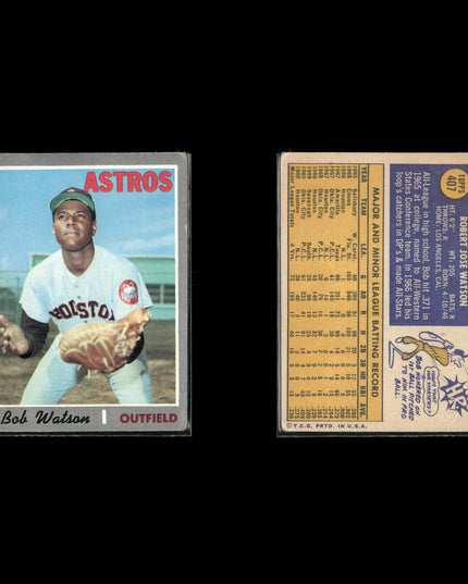 8-Card Lot Vintage 1970 Topps Houston Astros | MLB Baseball Trading Cards Topps