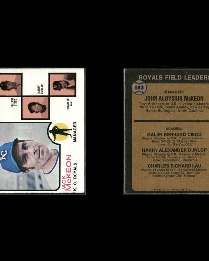 9-Card Lot Vintage 1973 Topps Kansas City Royals | MLB Baseball Trading Cards