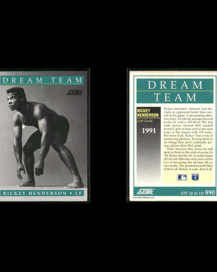 1991 Score Dream Team Baseball Card Set – 13 Cards – Stars & Hall of Famers