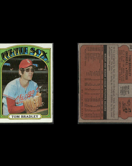 1972 Topps Chicago White Sox Team Lot (12 Cards) Vintage Baseball MLB