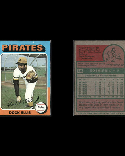 7-Card Lot Vintage 1975 Topps Pittsburgh Pirates | MLB Baseball Trading Cards