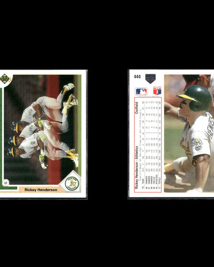 Rickey Henderson 12-Card Lot Yankees HOF Leadoff Legend