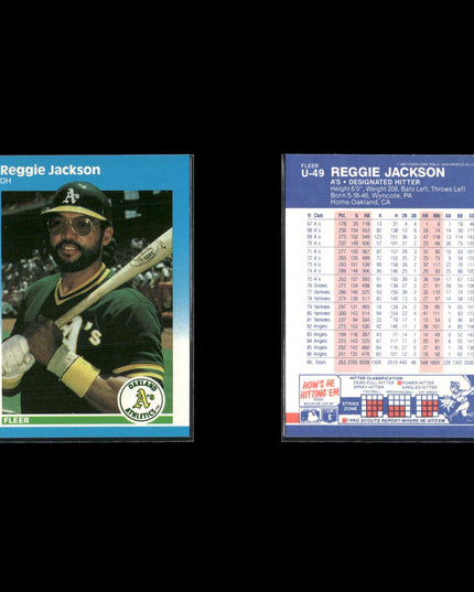 Reggie Jackson 8-Card Lot NY Yankees “Mr. October” HOF