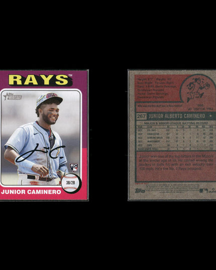 Junior Caminero 12-Card Lot Tampa Bay Rays Top Prospect