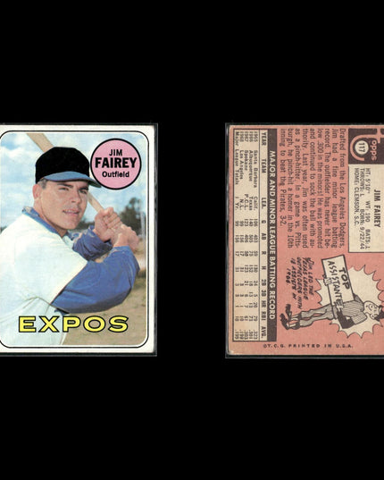 12-Card Lot Vintage 1969 Topps Baseball | MLB Baseball Trading Cards • Poor MLB