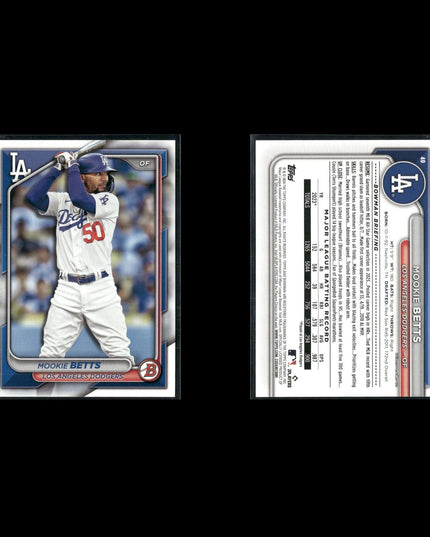 Mookie Betts 12-Card Lot LA Dodgers MVP World Series Champion