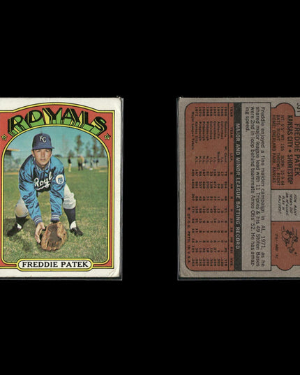 1972 Topps Kansas City Royals Team Lot (8 Cards) Vintage Baseball MLB