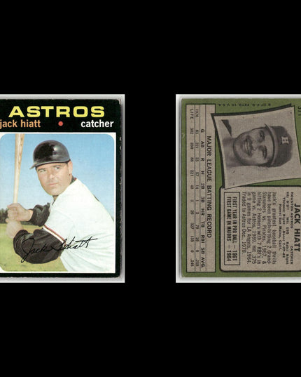 20-Card Lot Vintage 1971 Topps Houston Astros | MLB Baseball Trading Cards Topps