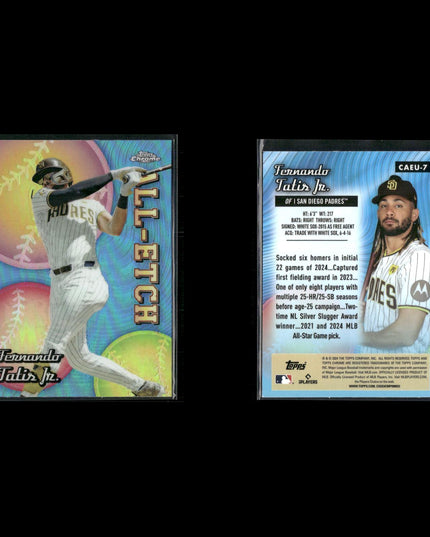 2024 Topps Chrome All-Etch Insert Cards Lot (8) Refractor Style MLB Inserts