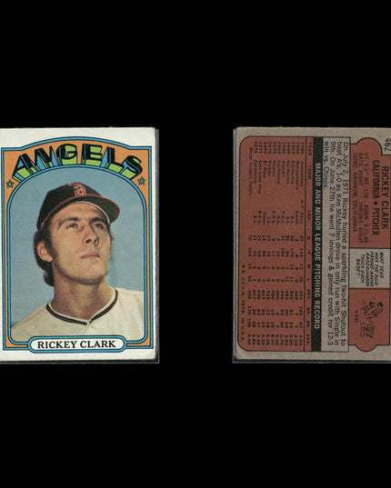 10-Card Lot Vintage 1972 Topps California Angels | MLB Baseball Trading Cards