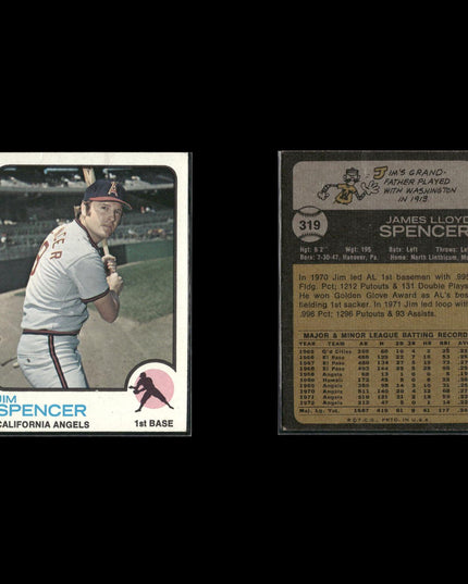 9-Card Lot Vintage 1973 Topps California Angels | MLB Baseball Trading Cards