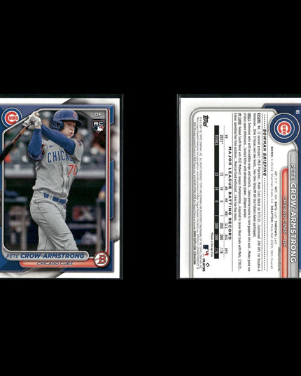 Pete Crow-Armstrong 8-Card Lot Chicago Cubs Top Prospect CF