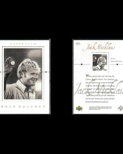 Jack Nicklaus Golf Card Lot (19) 2001–2003 Upper Deck SP, Gallery, Inserts