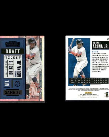 Ronald Acuña Jr 8-Card Braves Lot Five Tool Star NL MVP Season