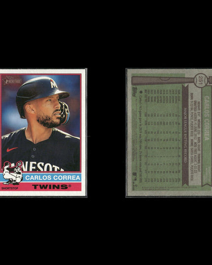 Carlos Correa 9-Card Lot Minnesota Twins SS Former Astros Star